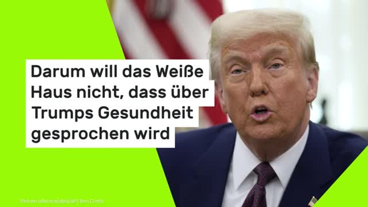 Darum will das Weiße Haus nicht, dass über Trumps Gesundheit gesprochen wird