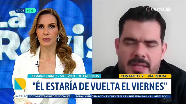 “Una vez Camacho llegue a Santa Cruz, asumirá funciones en la Gobernación”, dice Efraín Suárez