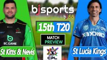 CPL 2025 | St Kitts & Nevis Patriots vs St Lucia Kings 15th T20I Match Preview |