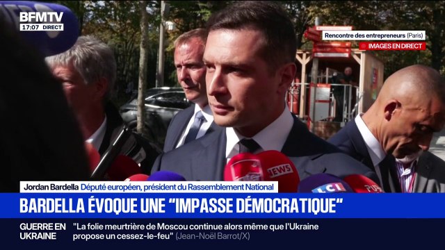 Crise politique: Marine Le Pen va continuer à faire de la politique qu'il y ait dissolution ou pas , assure Jordan Bardella