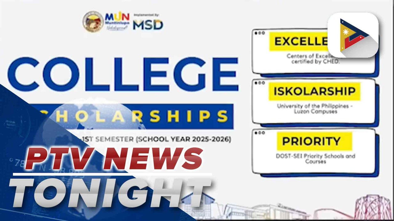 Muntinlupa Scholarship Division opens 3 slots for qualified 1st year college students