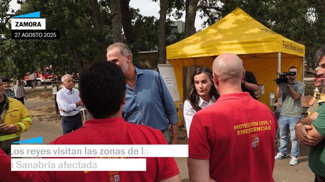 Los reyes visitan las zonas de la comarca del Lago de Sanabria afectadas por los incendios