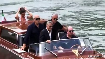 George Clooney arriva alla Mostra del Cinema di Venezia