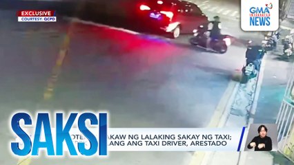 Scooter, ninakaw ng lalaking sakay ng taxi; 2 suspek kabilang ang taxi driver, arestado | Saksi