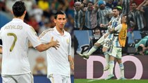 Is Ángel Di Maria at the level of Cristiano Ronaldo and Messi