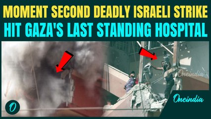Israel Vs Hamas FULL SCALE WAR: Chilling Footage Shows Moment Second Strike Slams Al-Nasser Hospital