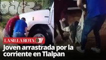 Motociclista queda debajo de una pipa en Tlalpan por inundaciones