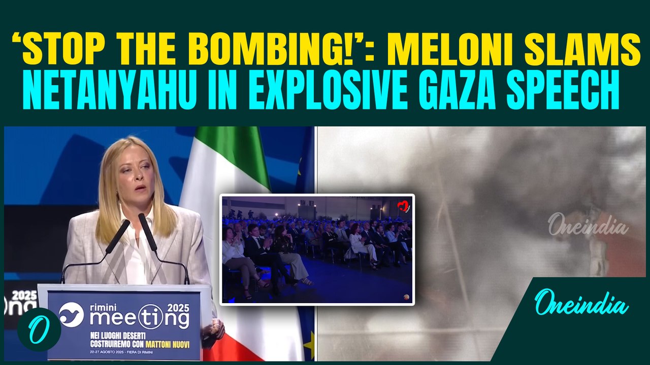 VIDEO: Huge Applause as Meloni BLASTS Israel For KILLING Journalists in Gaza; Slams Netanyahu
