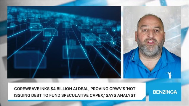 CoreWeave Inks $4 Billion AI Deal, Proving CRWV's 'Not Issuing Debt To Fund Speculative CapEx,' Says Analyst