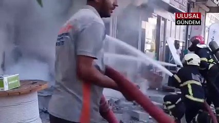 Şanlıurfa'da iş yerinde korkutan yangın