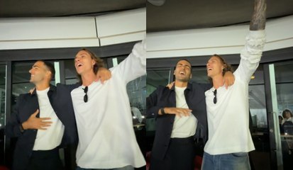 Merino y Calafiori lo dan todo durante el concierto de 'Coldplay'