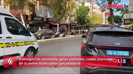 Sultangazi’de iş yerine silahlı saldırı: 1 kişi yaralandı