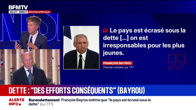 Crise politique: Le pays est écrasé sous la dette , affirme le Premier ministre, François Bayrou