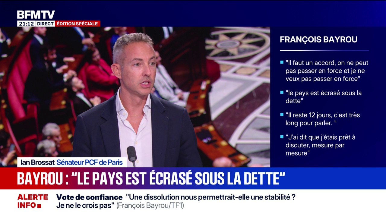 Crise politique: "La voie qu'il a choisie, c'est de faire payer les plus modestes", estime Ian Brossat, sénateur PCF