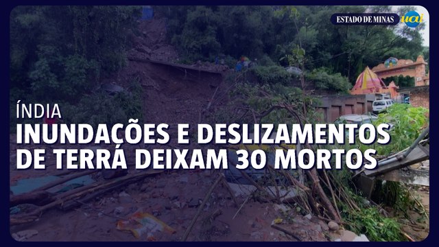 Inundações e deslizamentos de terra deixam 30 mortos no noroeste da Índia