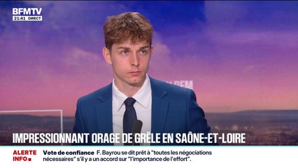 Météo: les images impressionnantes des orages de grêle en Saône-et-Loire