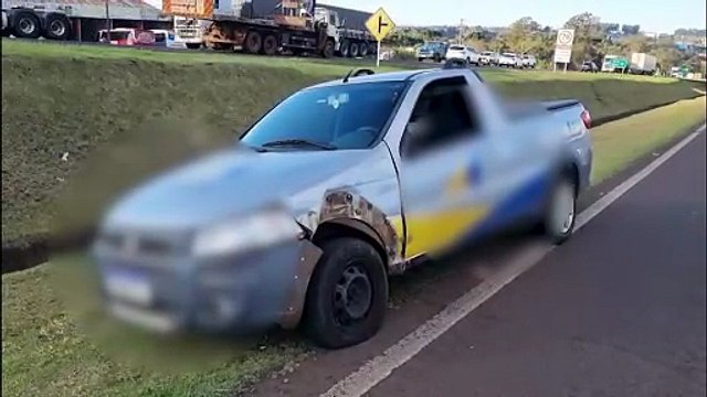 Motociclista fica ferido em acidente na marginal da BR-277, em Cascavel