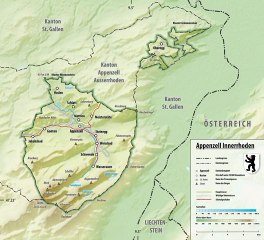 Map of Appenzell Innerrhoden Canton. Peta Kanton Appenzell Innerrhoden. Appenzell Innerrhoden Canton Map. Map of Canton of Appenzell Innerrhoden. Canton of Appenzell Innerrhoden Map. Karte des Kantons Appenzell Innerrhoden. アッペンツェル・インナーローデン準州の地図