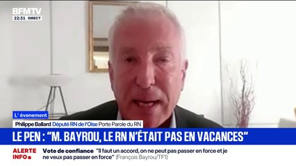 Crise politique: "François Bayrou n'a pas bougé", déplore Philippe Ballard, député RN de l'Oise