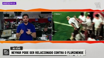Neymar passará por testes e pode ser relacionado contra o Fluminense