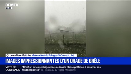 Météo: "Il y a des gens qui disaient qu'il était tombé des grêlons de 3 centimètres", Jean-Marc Matthias, maire-adjoint de Palinges