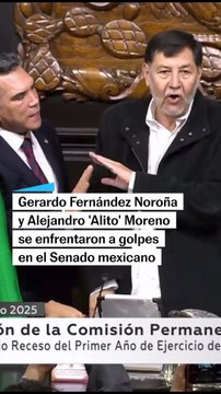 Senadores mexicanos se enfrentan en el congreso