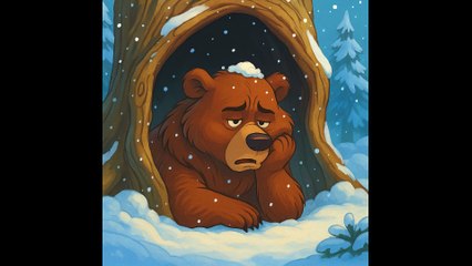 دب صغير يحاول النوم… لكن الثلج يواصل الغناء! 🐻❄️ أغنية شتوية دافئة للأطفال. - حكايات داكوتا الشمالية