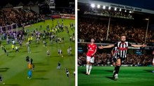 Carabao Cup: Los aficionados del Grimsby Town de cuarta división invaden el campo tras eliminar al Manchester United