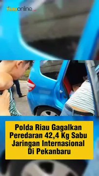 Polda Riau Gagalkan Peredaran 42,4 Kg Sabu Jaringan Internasional di Pekanbaru