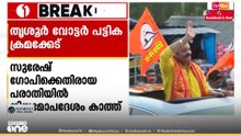 സുരേഷ് ഗോപിക്കെതിരായ ടി.എൻ പ്രതാപന്റെ പരാതിയിൽ കേസെടുക്കുന്ന കാര്യത്തിൽ തീരുമാനമായില്ല