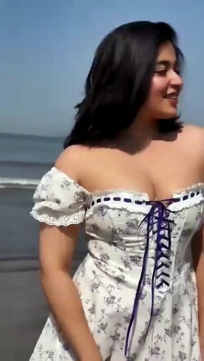 Beautiful Young Women Look Cool in this White Frock