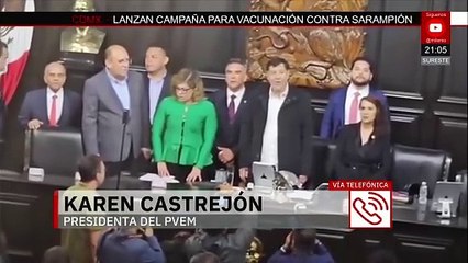 Presidenta del PVEM denuncia como un "hecho lamentable lo que se vivió en el Senado"