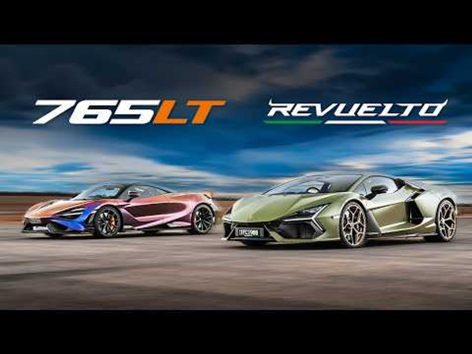 V12 Lamborghini Revuelto vs V8 McLaren 765LT DRAG RACE