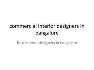 commercial interior companies in bangalore