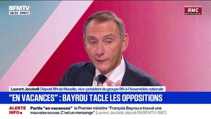 Vote de confiance: "Quand il y a le feu, il faut dire au pyromane de partir", estime Laurent Jacobelli, député RN