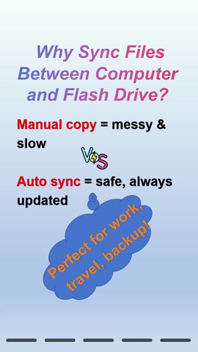 Easiest Way to Sync Files Between Computer and Flash Drive (Free Software)
