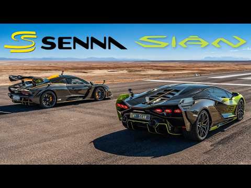 $5m Lambo Sian vs McLaren Senna DRAG RACE: The CLOSEST drag race yet. AWD vs RWD