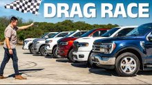 DRAG RACE: V8 RAM 1500 v 6-cyl RAM 1500 v Toyota Tundra v Ford F-150 v Chevy Silverado