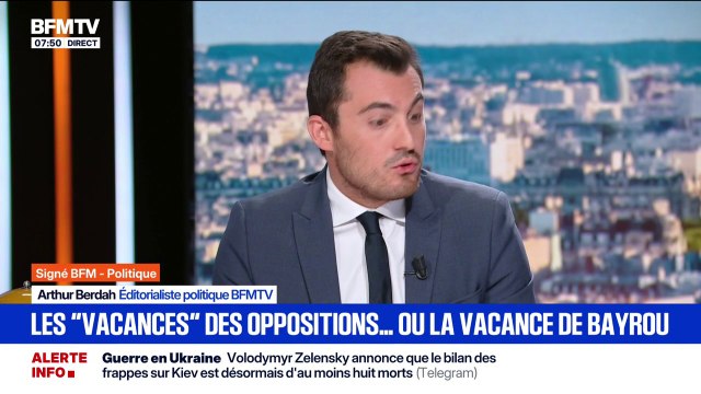 ÉDITO SIGNÉ BFM - Les vacances des oppositions, ou la vacance de Bayrou