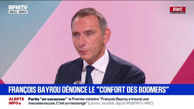 Ce sont des gens qui n'ont pas volé leur argent : Laurent Jacobelli (RN) évoque la déclaration de François Bayrou sur le confort des boomers