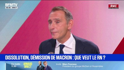 Laurent Jacobelli (RN): "La meilleure des solutions, c'est le départ d'Emmanuel Macron"