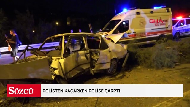 Polisten kaçarken polise çarptı: 3'ü polis, 10 yaralı