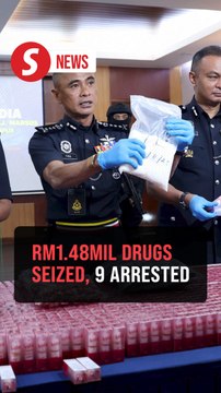 Police arrest nine, seize RM1.48mil worth of drugs in raids