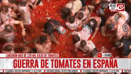 Nueva edición de la Tomatina convoca a miles de personas en Valencia