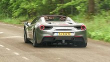 Ferrari 488 Spider with Akrapovic Exhaust - LOUD Accelerations & Downshifts !