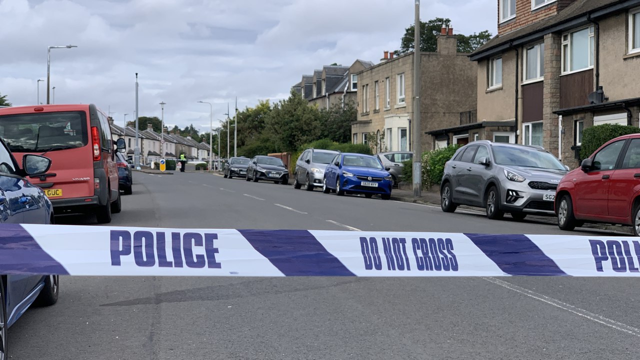 Police at the scene of a disturbance on Restalrig Avenue in Edinburgh