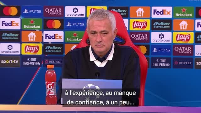 Fenerbahçe - Mourinho explique la défaite : “Un manque d’expérience et un Benfica bien meilleur”