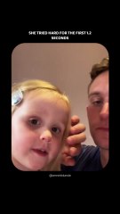 She tried hard for the first 1.2 seconds.