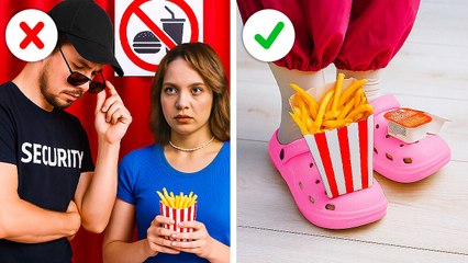 Top 10 Genius Ways to Sneak Snacks Into ANY Place! 🤫🍟