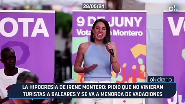 La hipocresía de Irene Montero: pidió que no vinieran turistas a Baleares y se va a Menorca de vacaciones